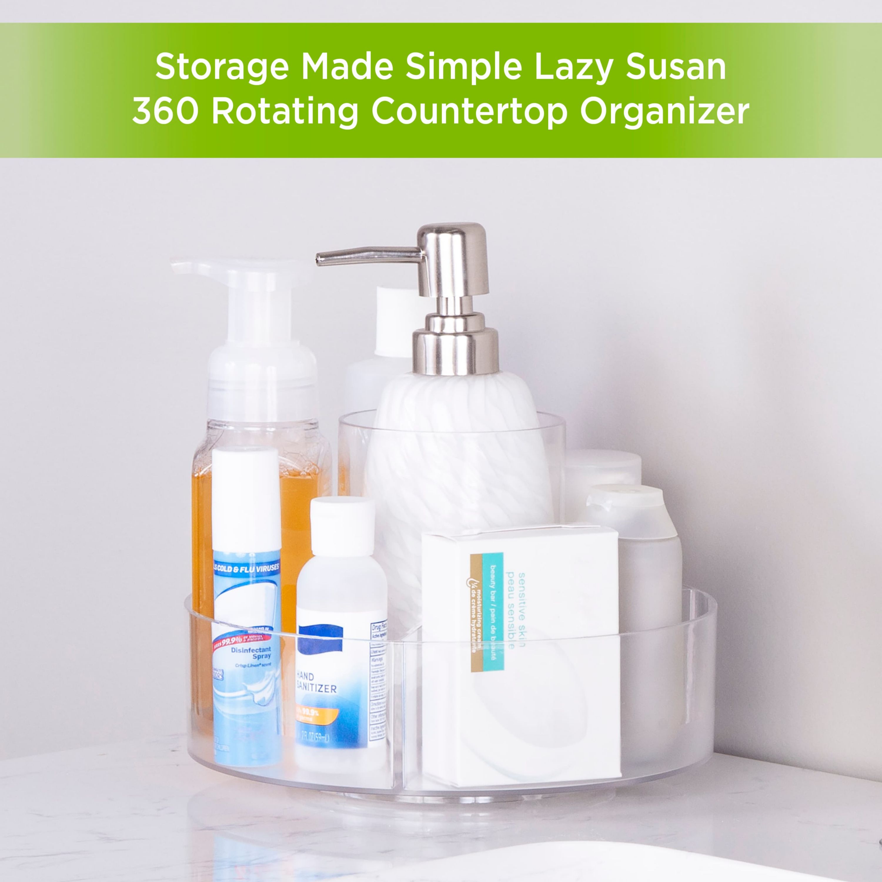 Kenney Storage Made Simple Lazy Susan 360 Rotating Countertop Organizer