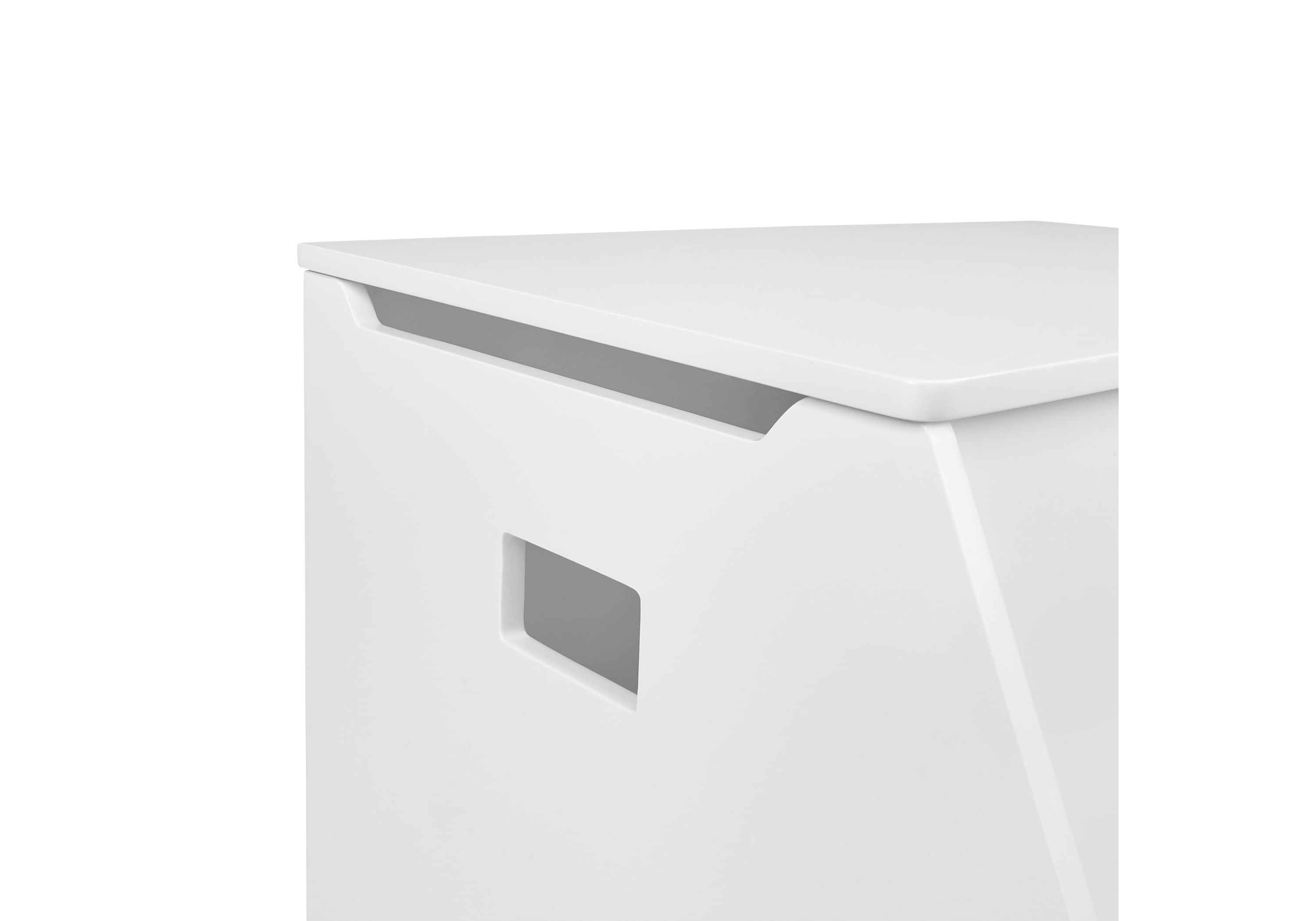 Kids Toy Storage Box with Front Bookrack - White