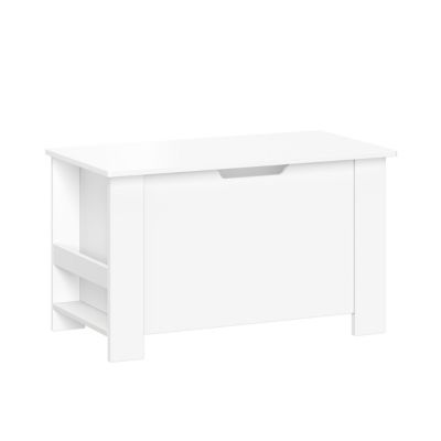 Book Nook Kids Toy Storage Box with Bookracks - White