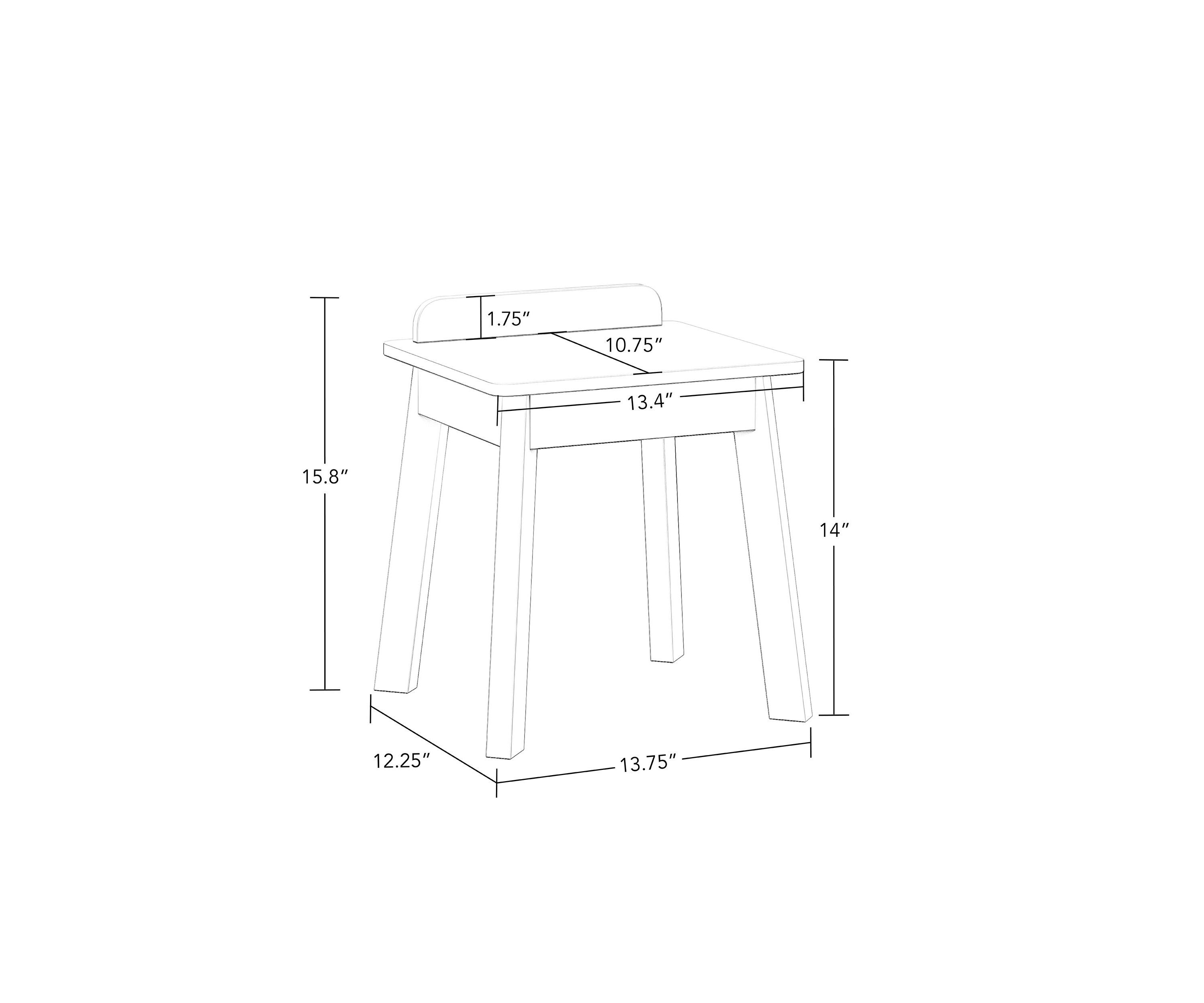 Kids Art Activity Table with Storage and 2 Chairs - White