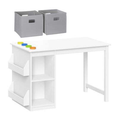 Kids Art Activity Table with 2pc Bins – Gray