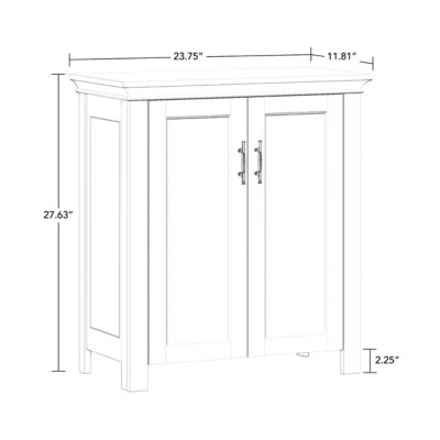 Somerset Two-Door Bathroom and Laundry Storage Cabinet Organizer with Adjustable Shelf