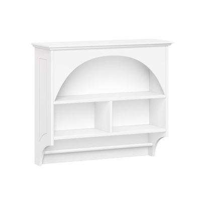 RiverRidge Home Bristol Bathroom and Laundry Arch Wall Mount Storage Medicine Cabinet Shelf with Towel Storage - White