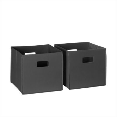 RiverRidge Home Folding Storage Bins with Handles, Cube Storage Organizer for Closet, Bedroom & Playroom Closet Organizers and Storage Set of 2