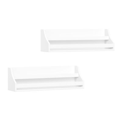 Kids Book Nook Wall Bookshelf  – White (2 Pack)