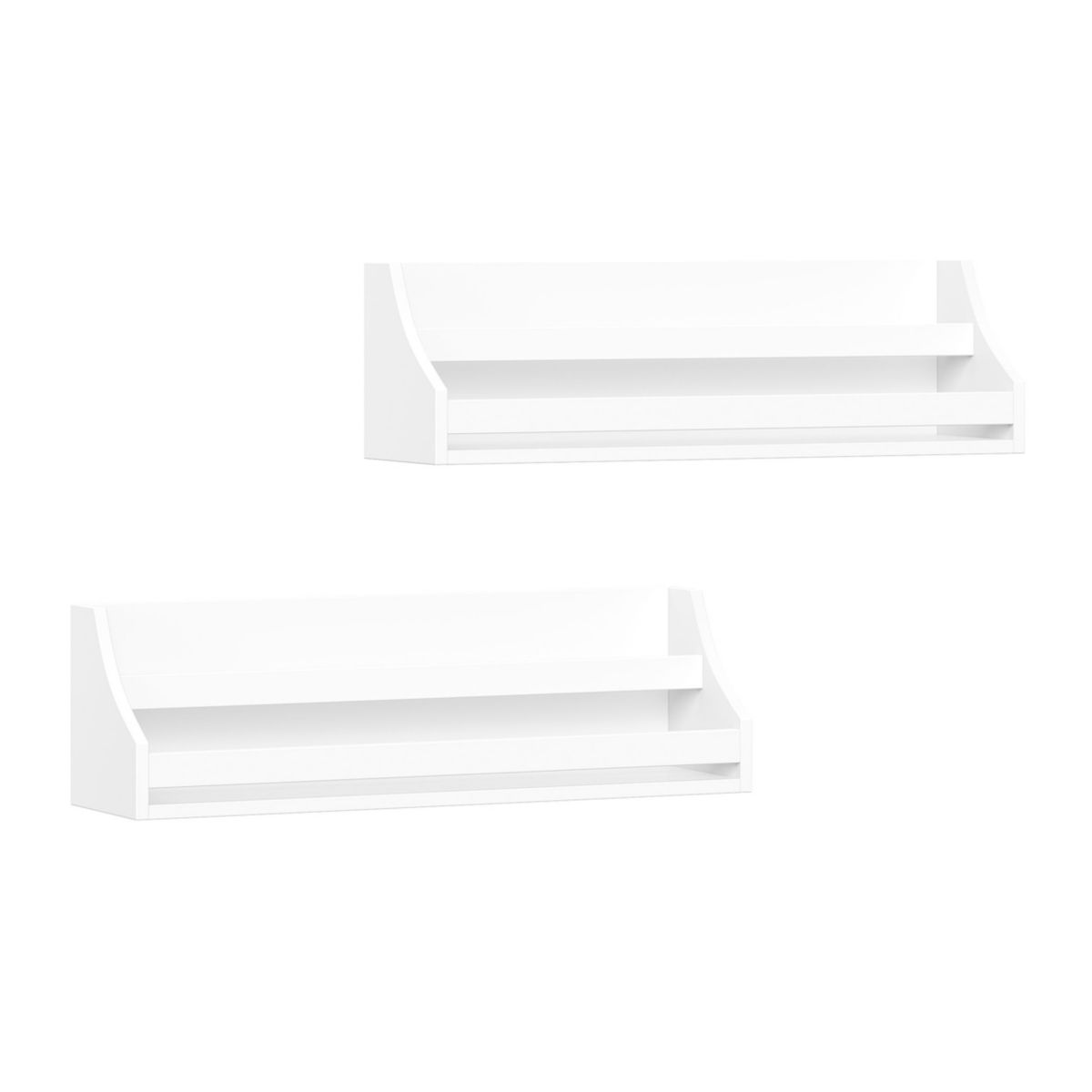 Kids Book Nook Wall Bookshelf – White (2 Pack)