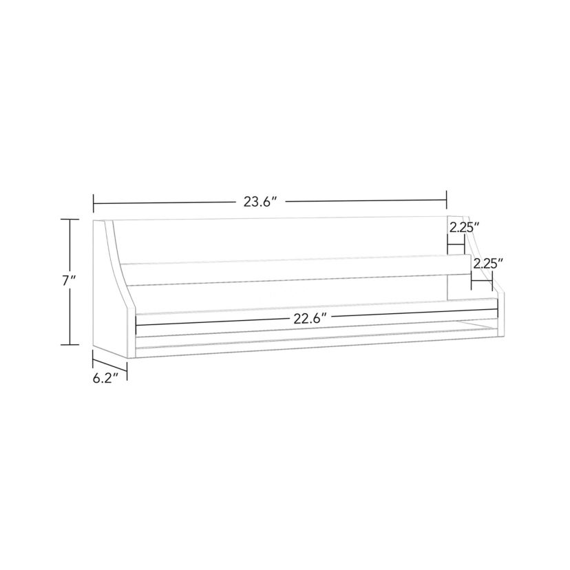 Kids Book Nook Wall Bookshelf – White (2 Pack)