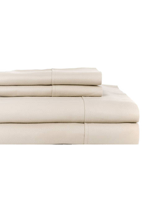 600 Thread Count Herringbone Sateen Bed Sheet Set