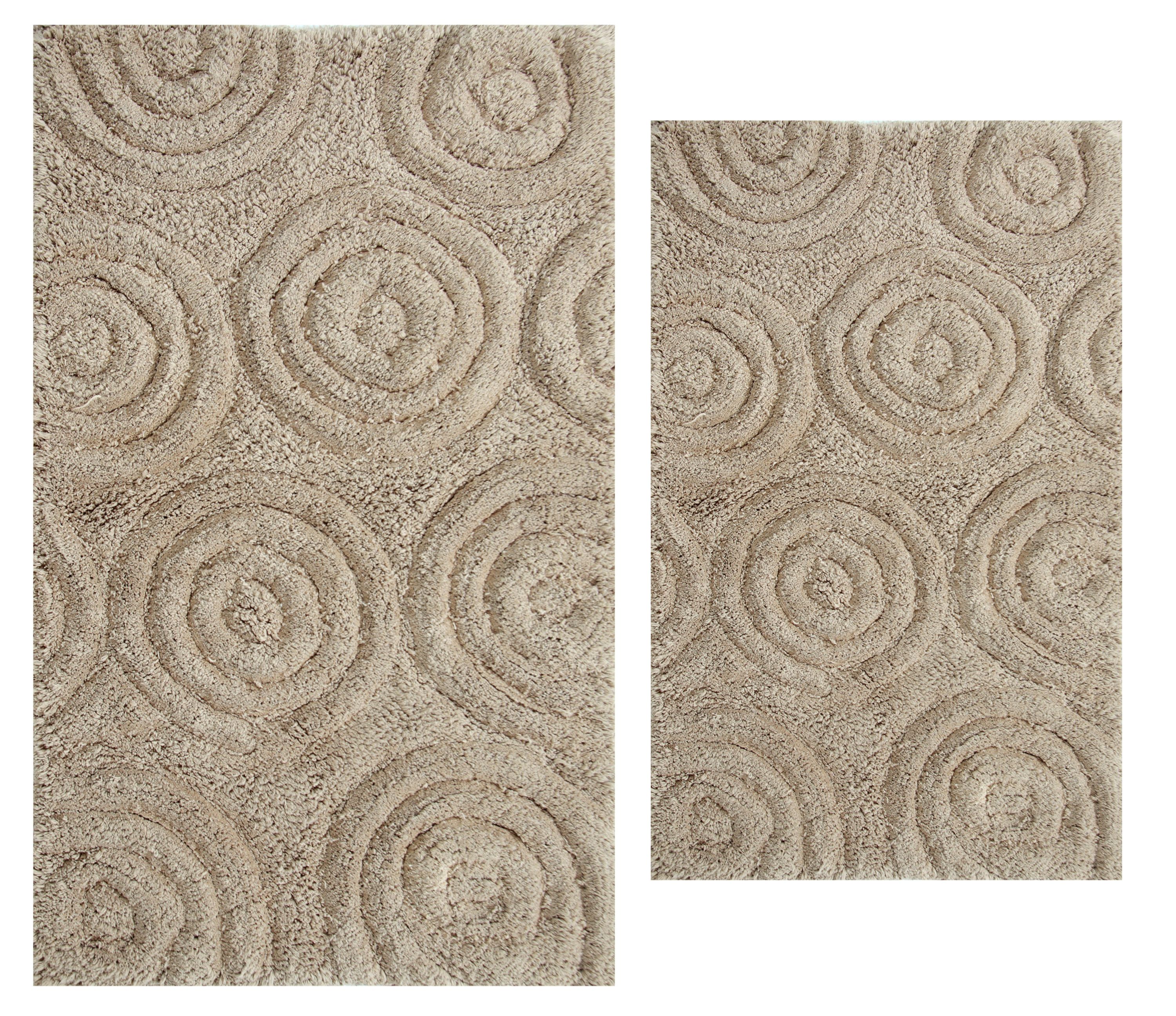 CIRCLES 20X30 24X40 Bath Rug Set
