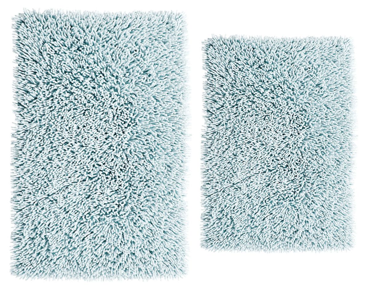 CHENILLE SHAGGY 17X24 21X34 Bath Rug Set