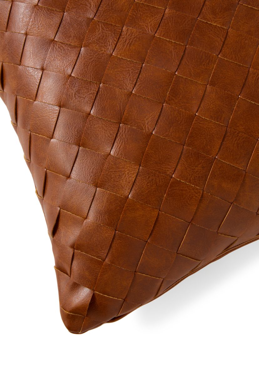 Cinnamon Woven Decorative Throw Pillow