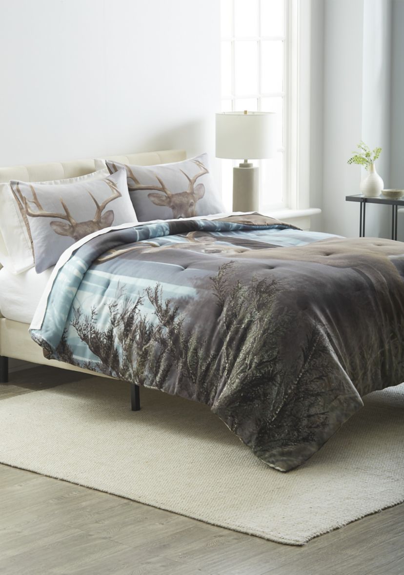 Buck In The Mist 3-Piece Comforter Set