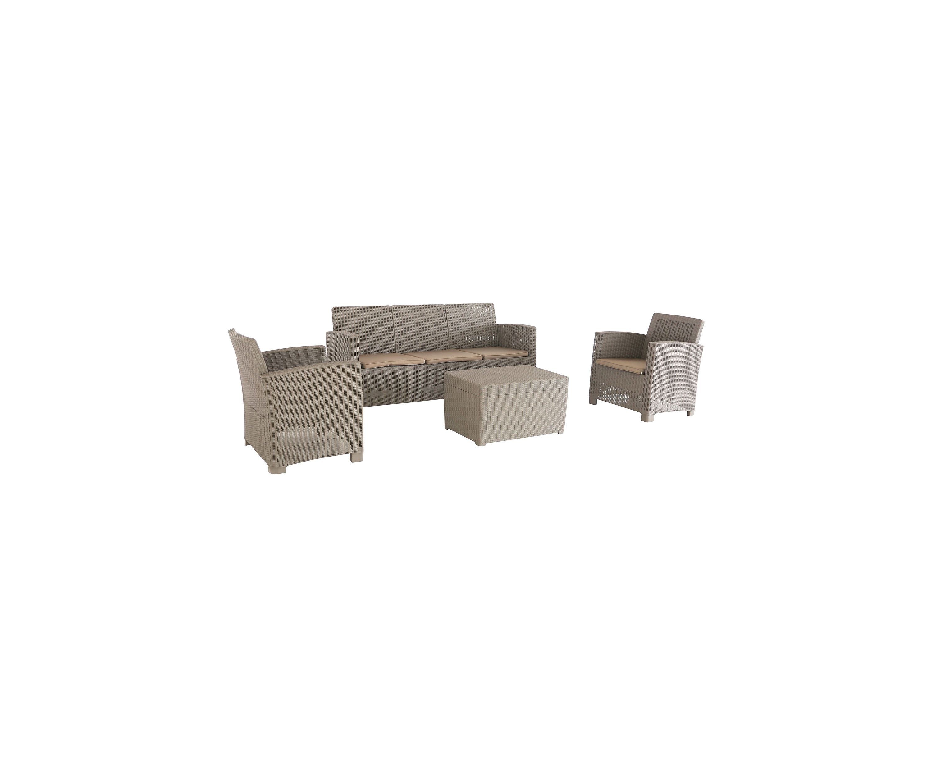 ALTA All Weather Faux Rattan 5 Person Seating Set with Cushions