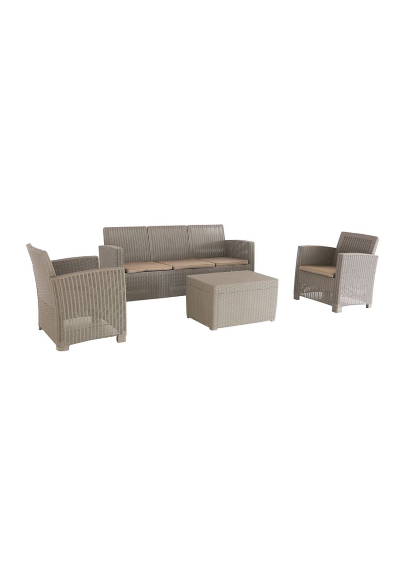 ALTA All Weather Faux Rattan 5 Person Seating Set with Cushions