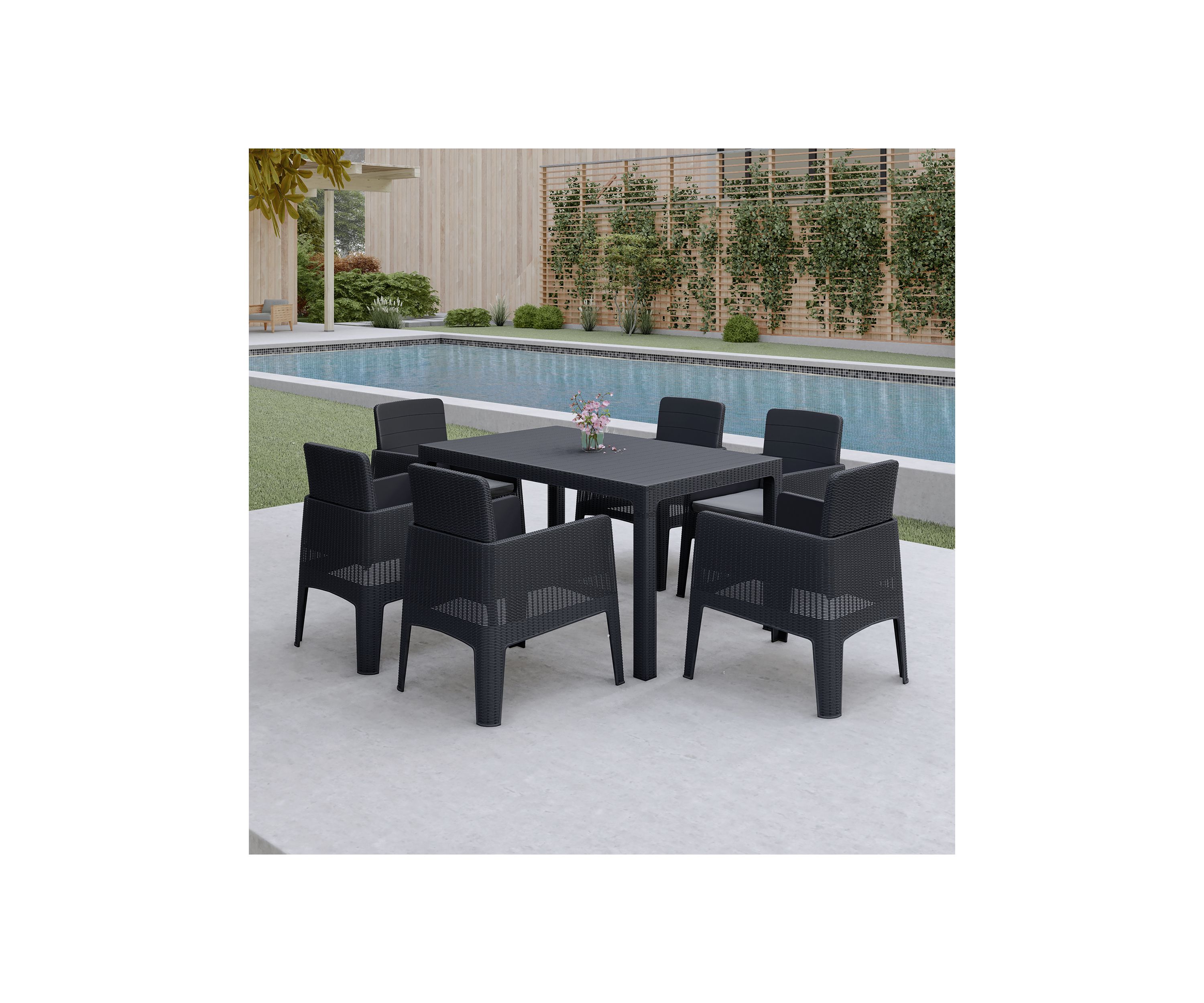 LUCCA 7 Piece Outdoor Dining Set