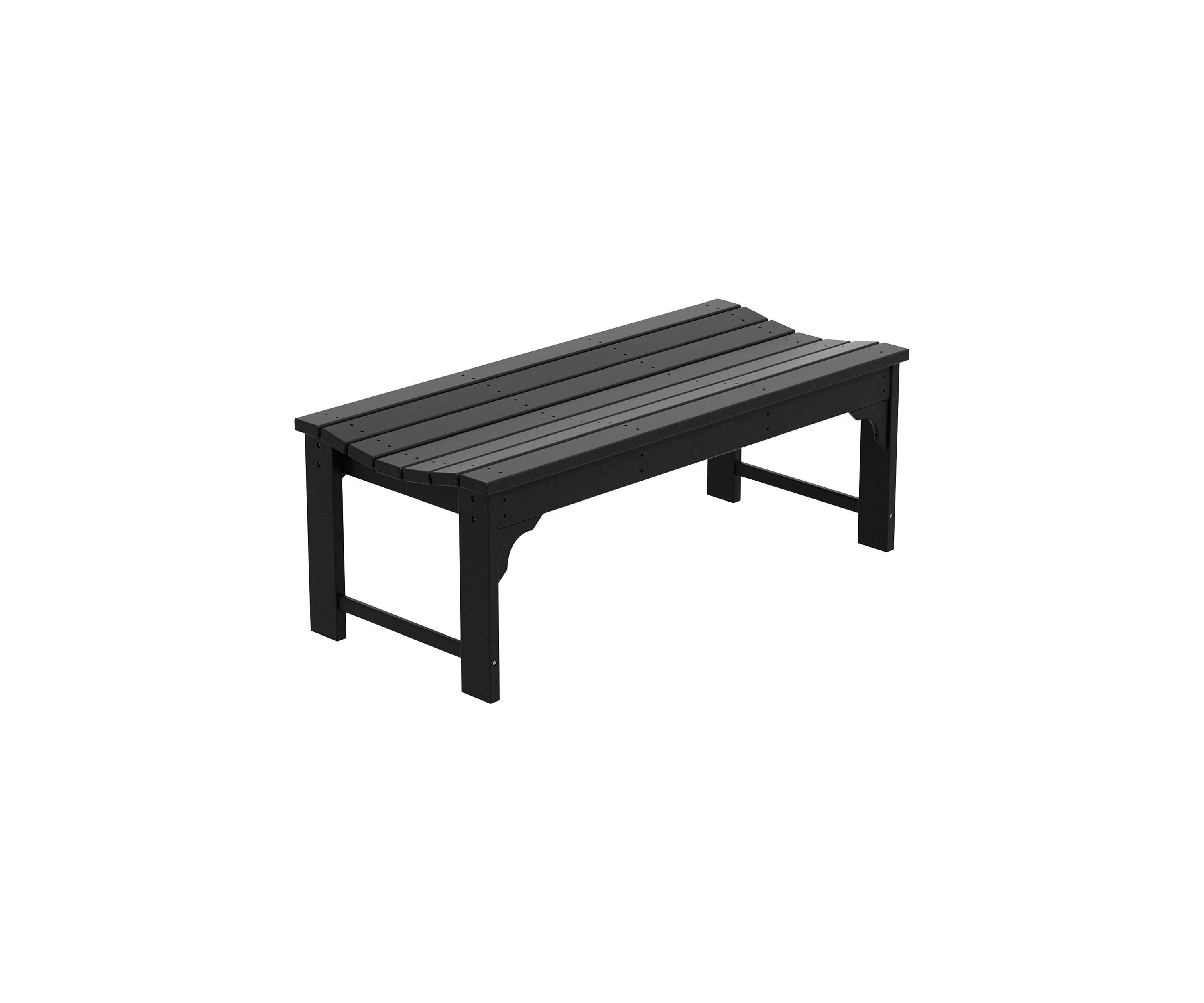 Outdoor All-Weather Backless Garden Bench