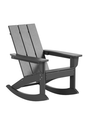 Westin Outdoor Modern Adirondack Outdoor Rocking Chair, Gray