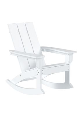 Westin Outdoor Modern Adirondack Outdoor Rocking Chair, White