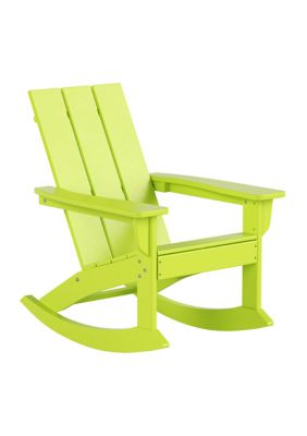 Westin Outdoor Modern Adirondack Outdoor Rocking Chair, Lime
