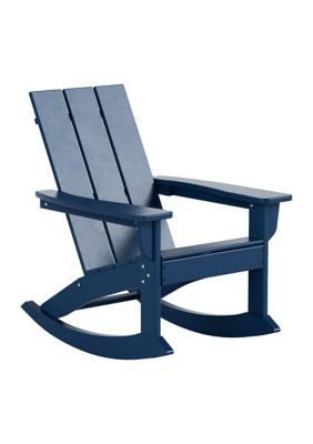 Westin Outdoor Modern Adirondack Outdoor Rocking Chair, Navy Blue