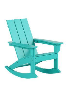 Westin Outdoor Modern Adirondack Outdoor Rocking Chair, Turquoise
