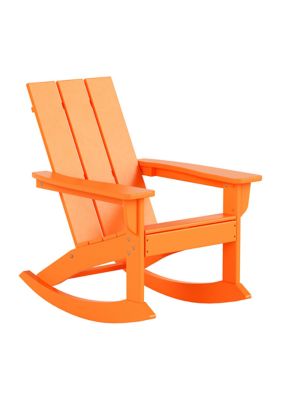 Westin Outdoor Modern Adirondack Outdoor Rocking Chair, Orange
