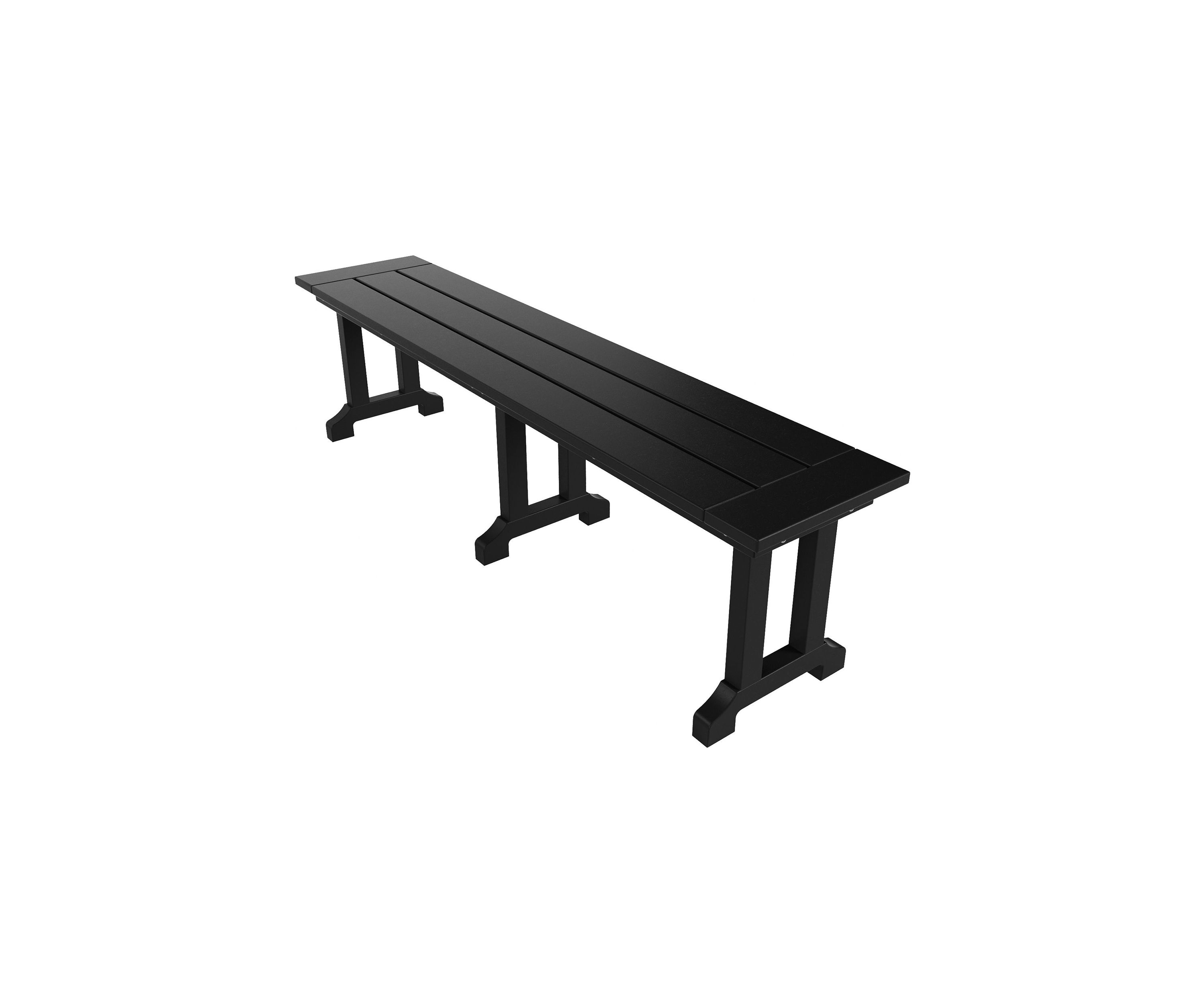 Outdoor All-Weather HDPE 65" Trestle Dining Bench