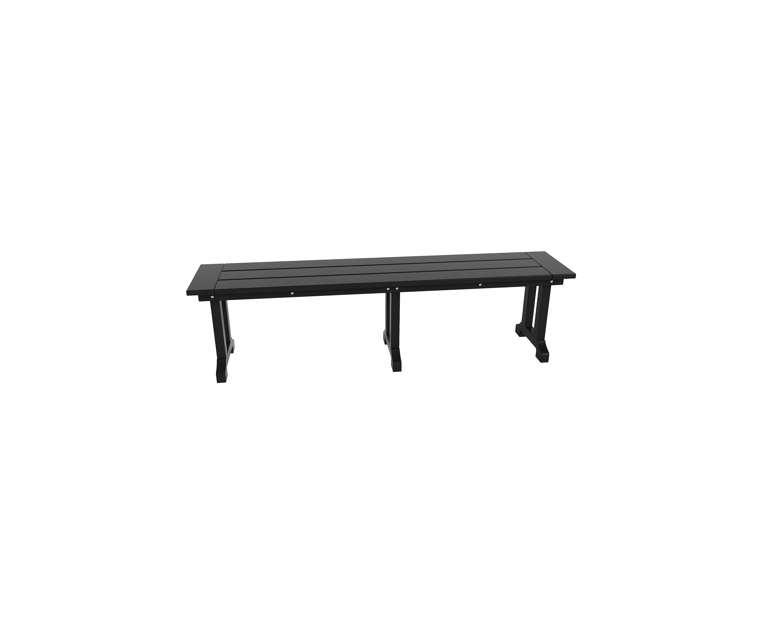 Outdoor All-Weather HDPE 65" Trestle Dining Bench