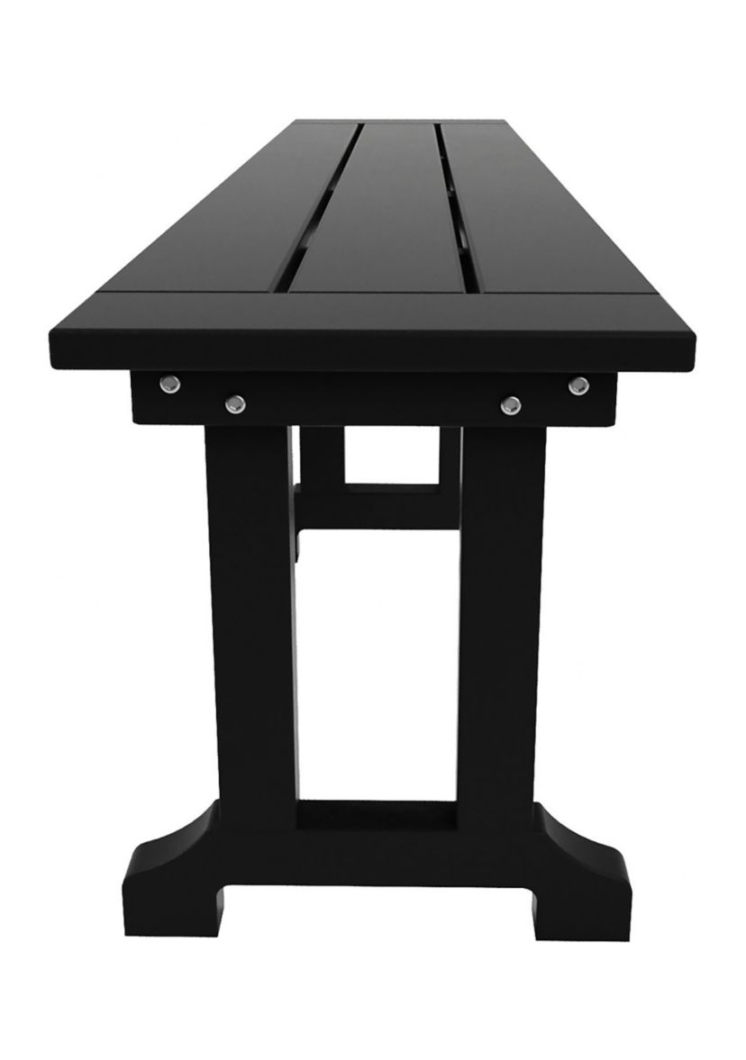 Outdoor All-Weather HDPE 65" Trestle Dining Bench