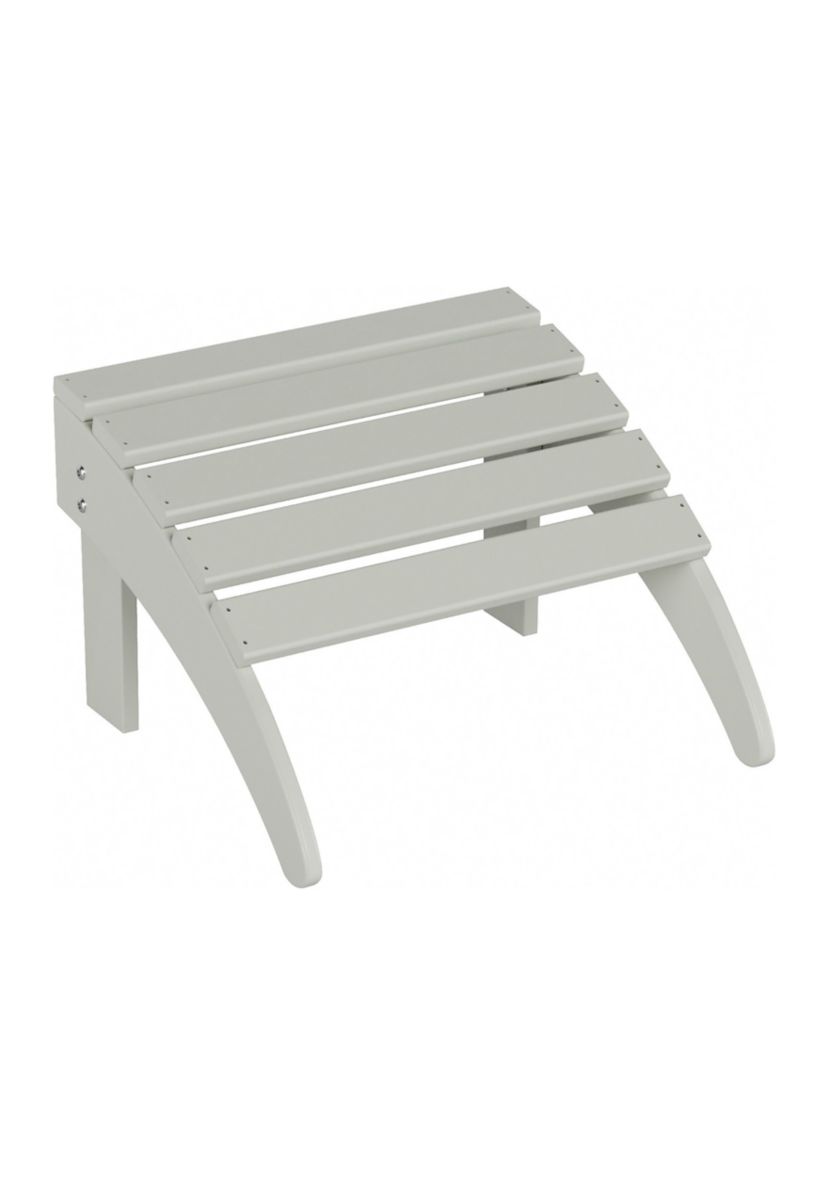 Outdoor All-Weather HDPE Slatted Adirondack Ottoman