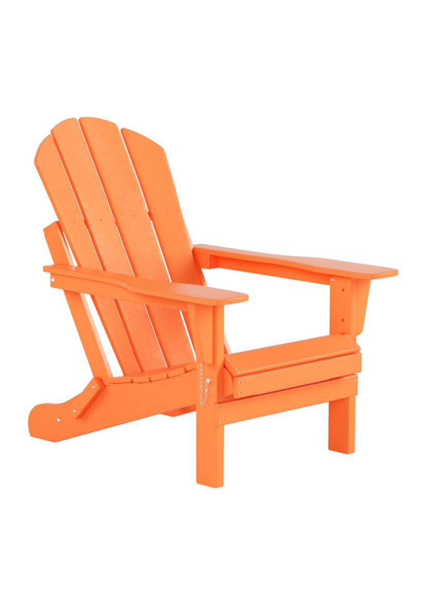 Outdoor All-Weather HDPE Folding Adirondack Chair