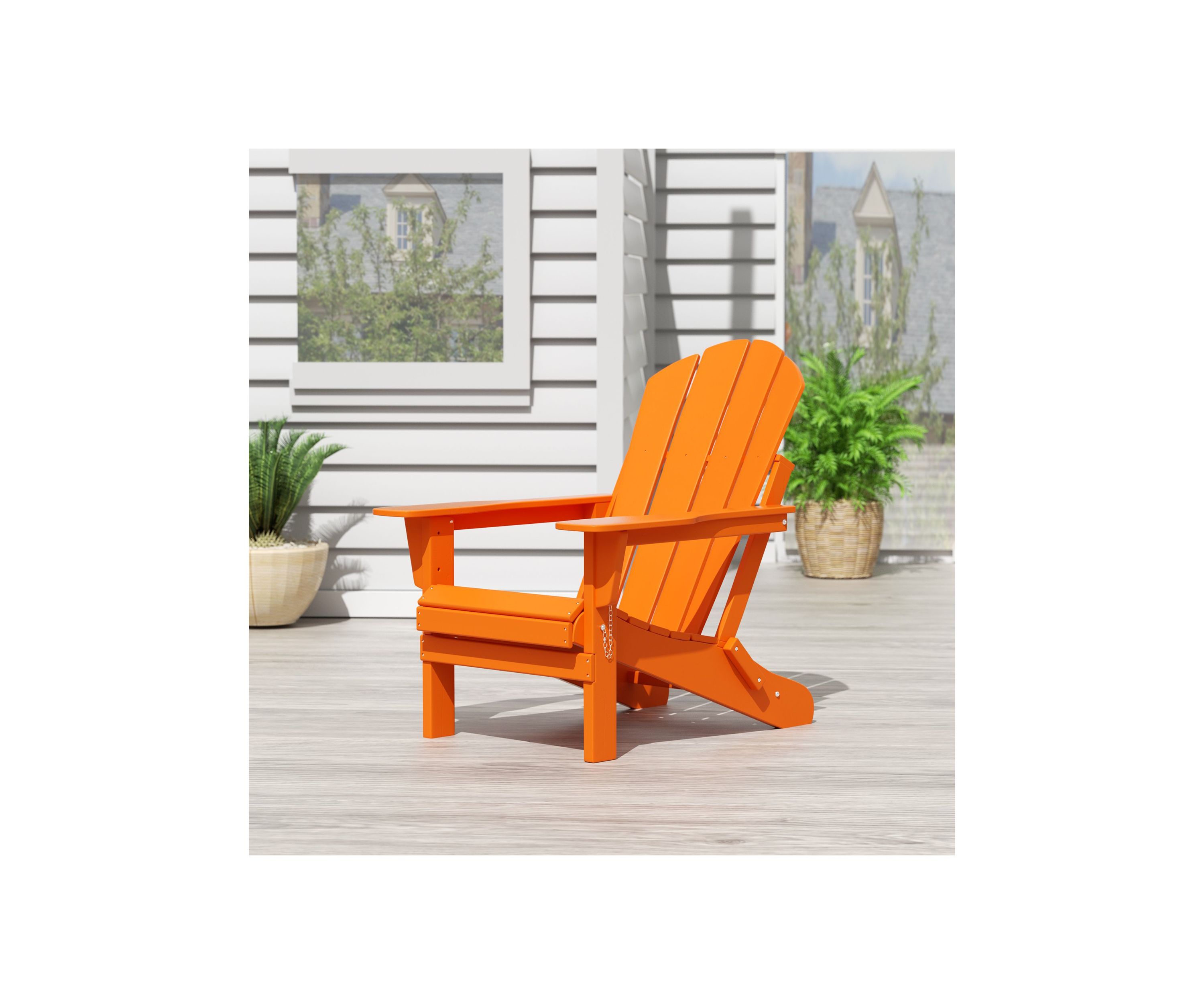 Outdoor All-Weather HDPE Folding Adirondack Chair