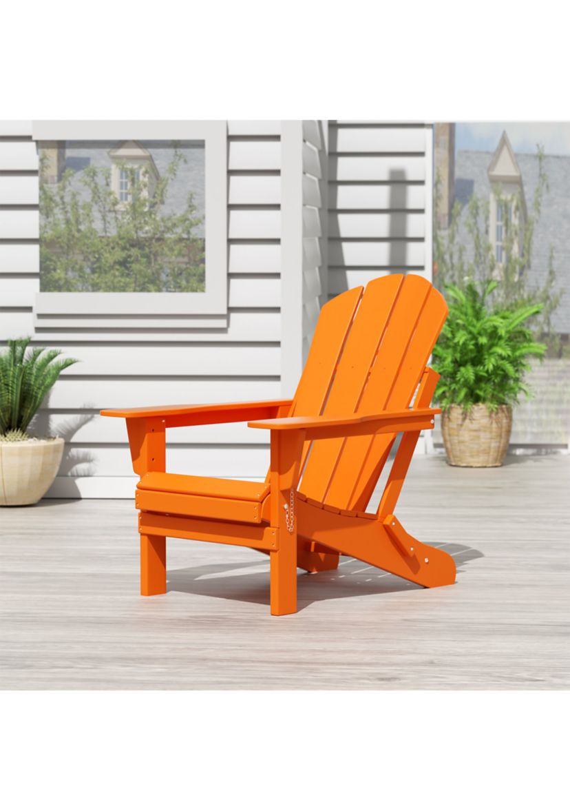 Outdoor All-Weather HDPE Folding Adirondack Chair