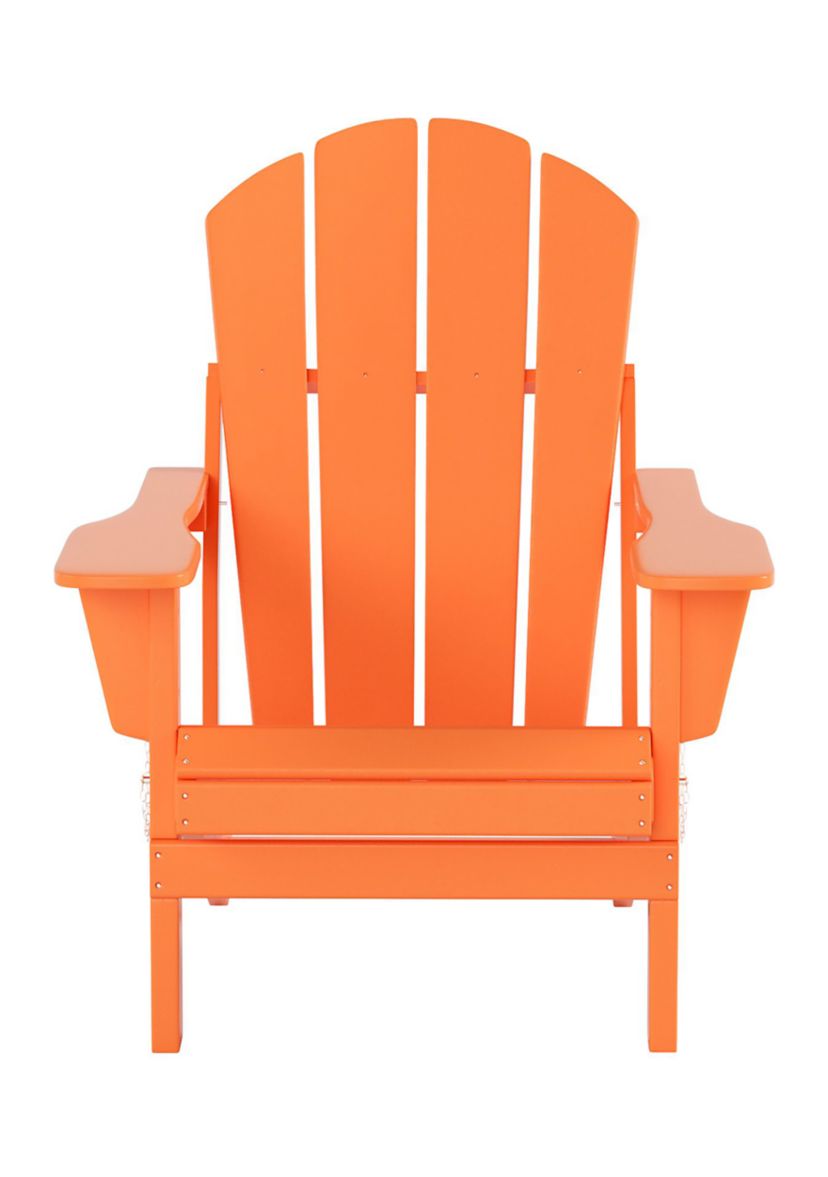 Outdoor All-Weather HDPE Folding Adirondack Chair