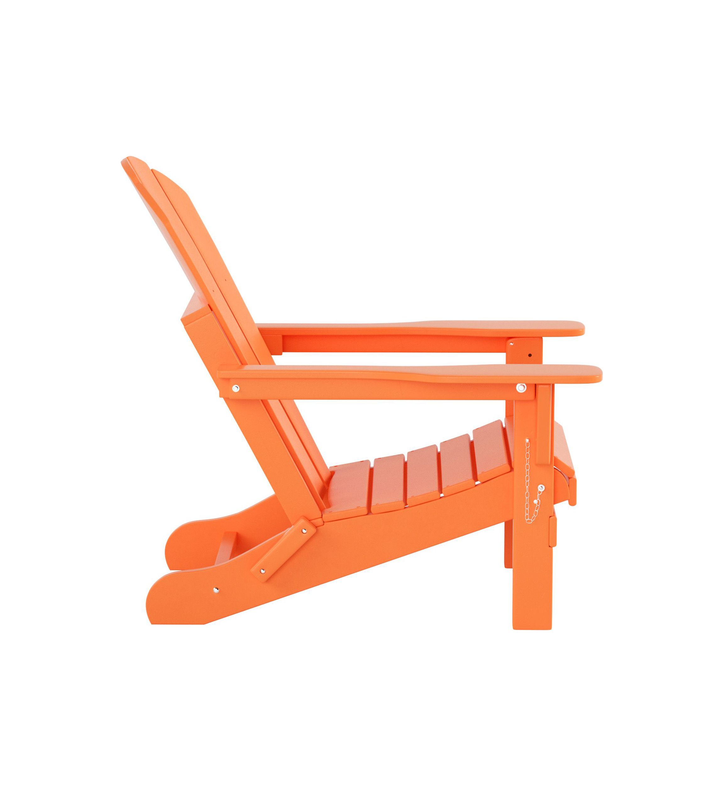 Outdoor All-Weather HDPE Folding Adirondack Chair