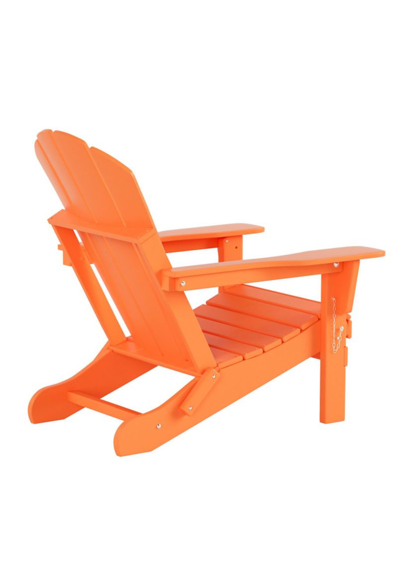 Outdoor All-Weather HDPE Folding Adirondack Chair