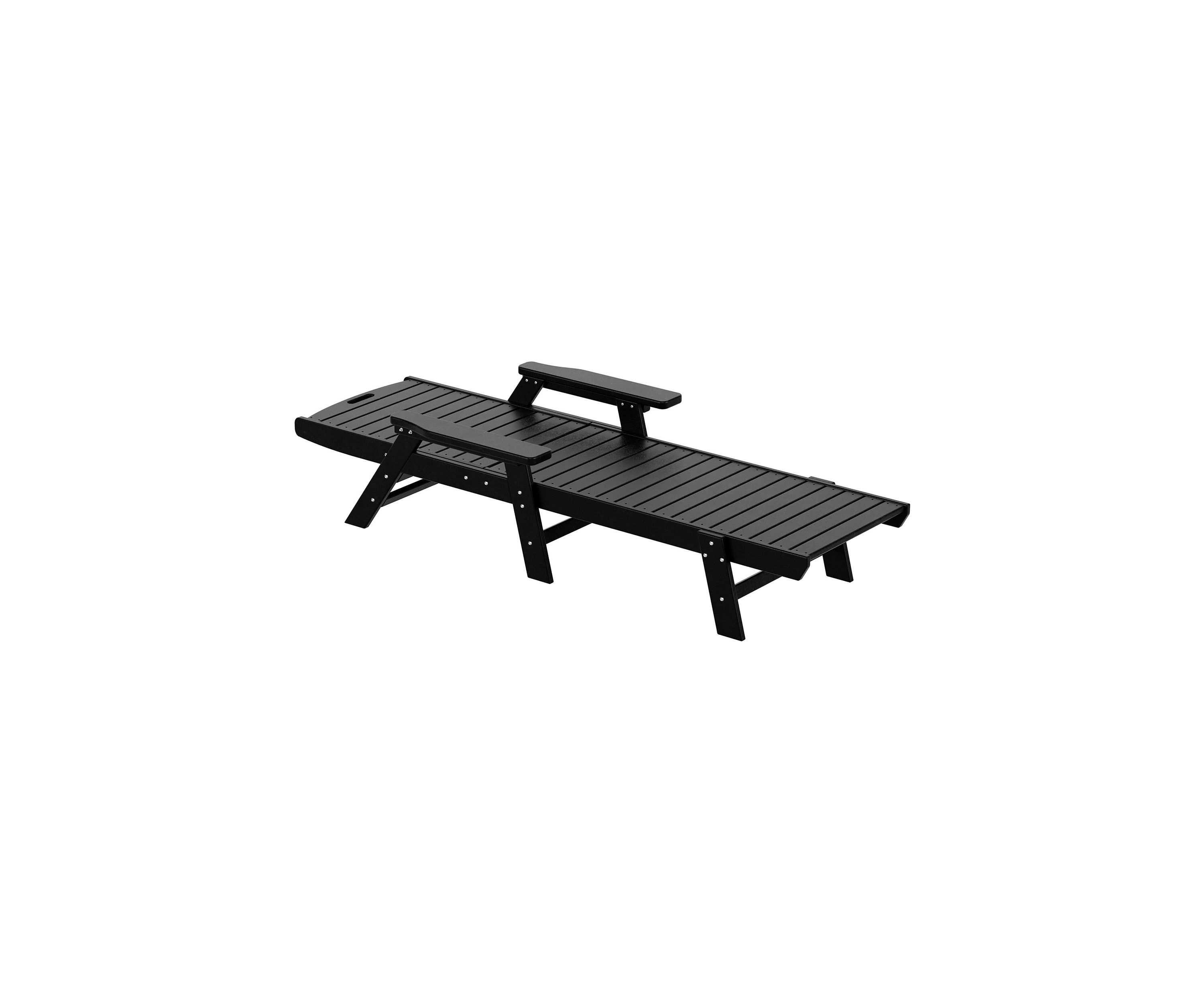 Outdoor All-Weather HDPE Reclining Chaise Lounge