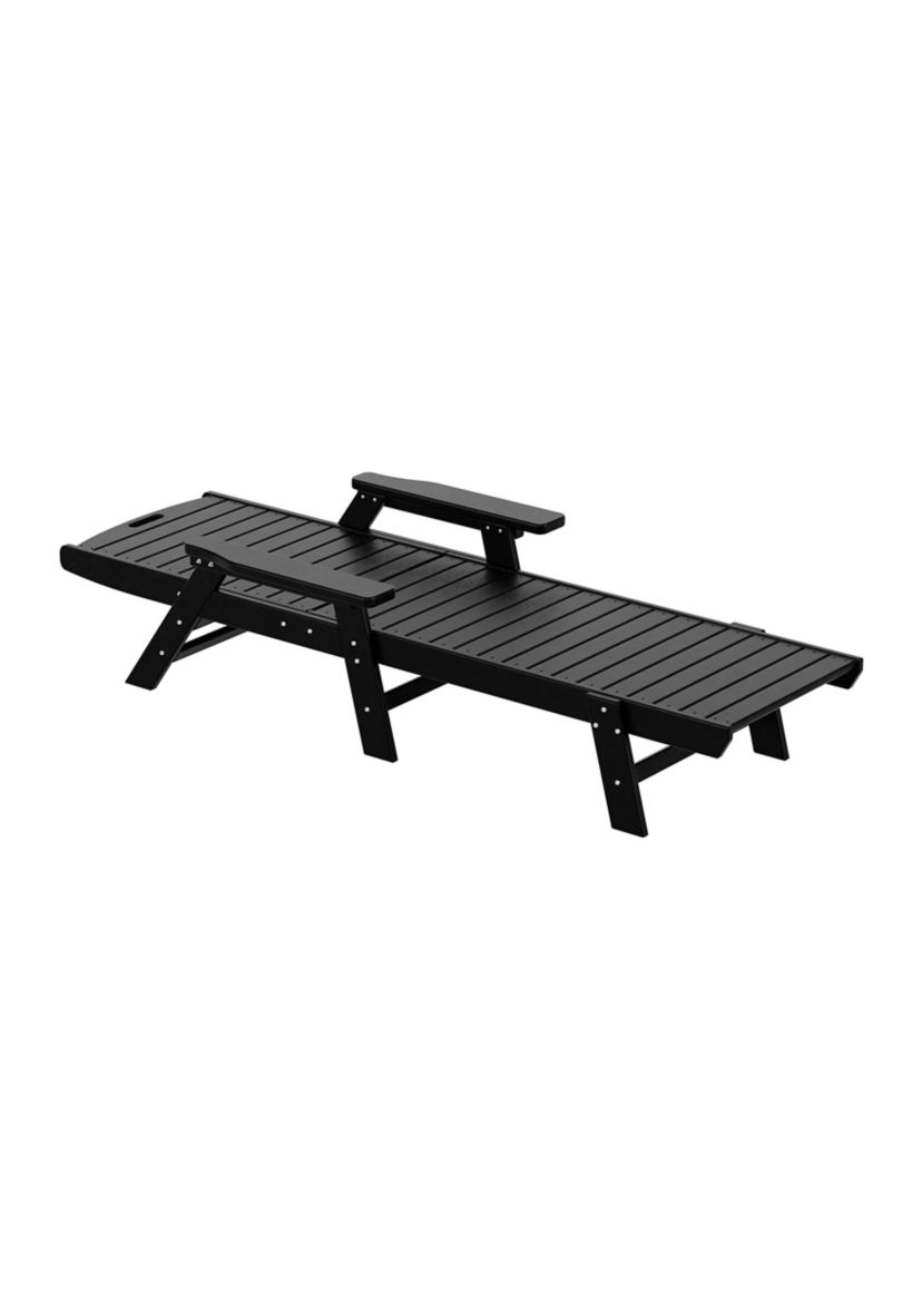 Outdoor All-Weather HDPE Reclining Chaise Lounge
