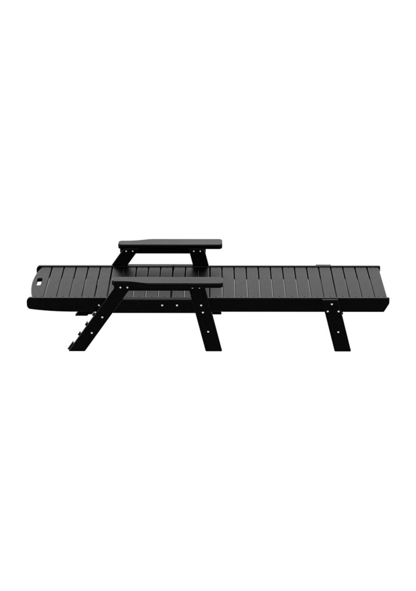 Outdoor All-Weather HDPE Reclining Chaise Lounge