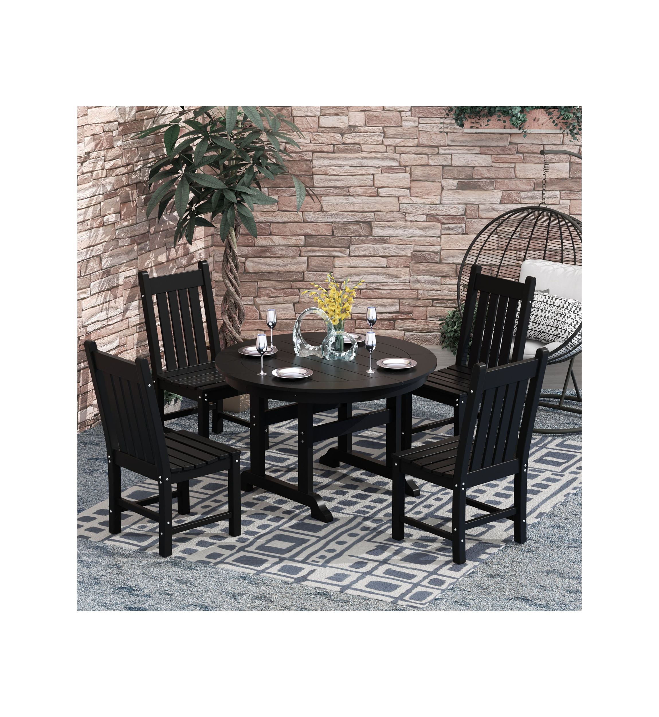 Outdoor All-Weather 47" Round Dining Table