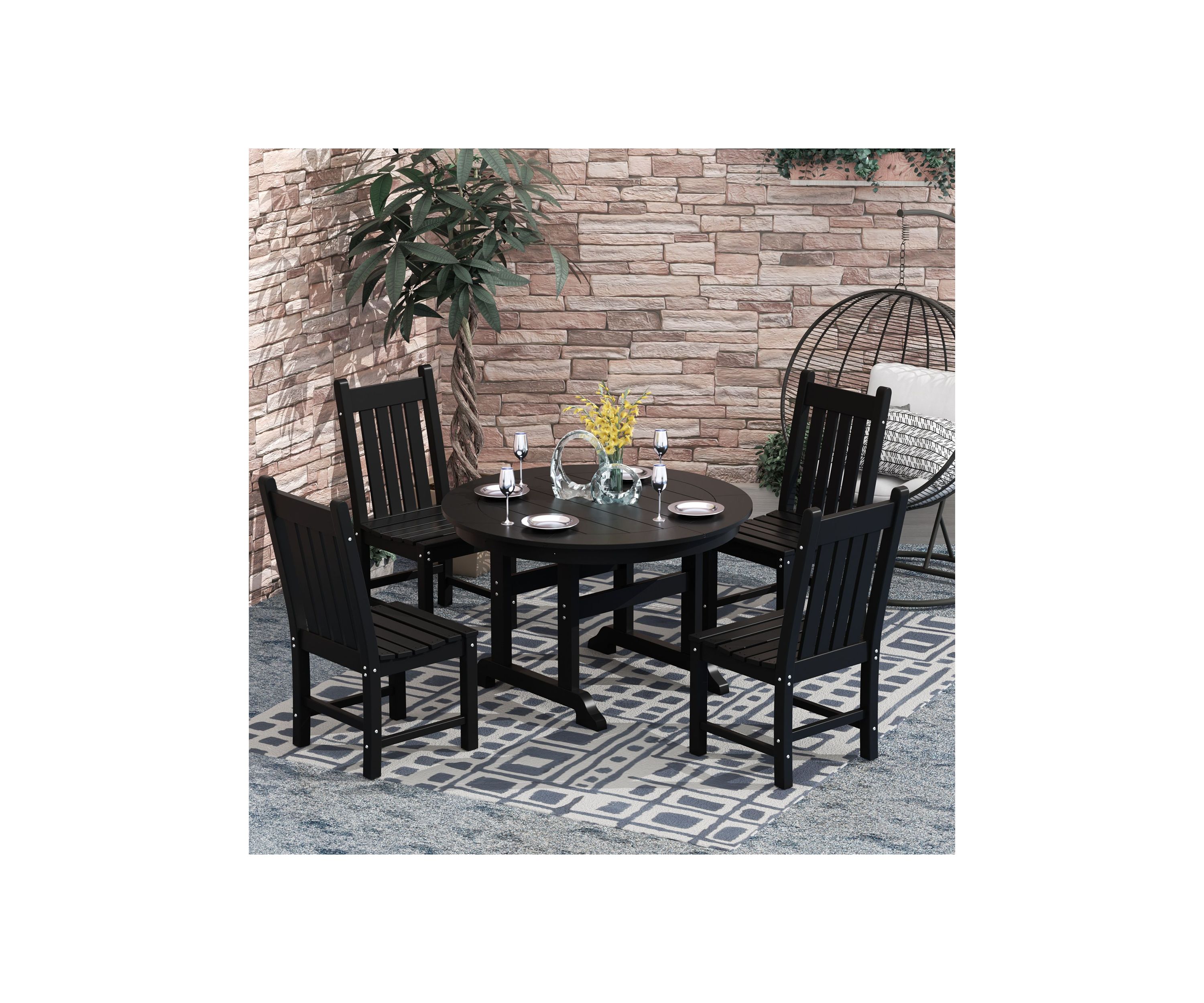 Outdoor All-Weather 47" Round Dining Table