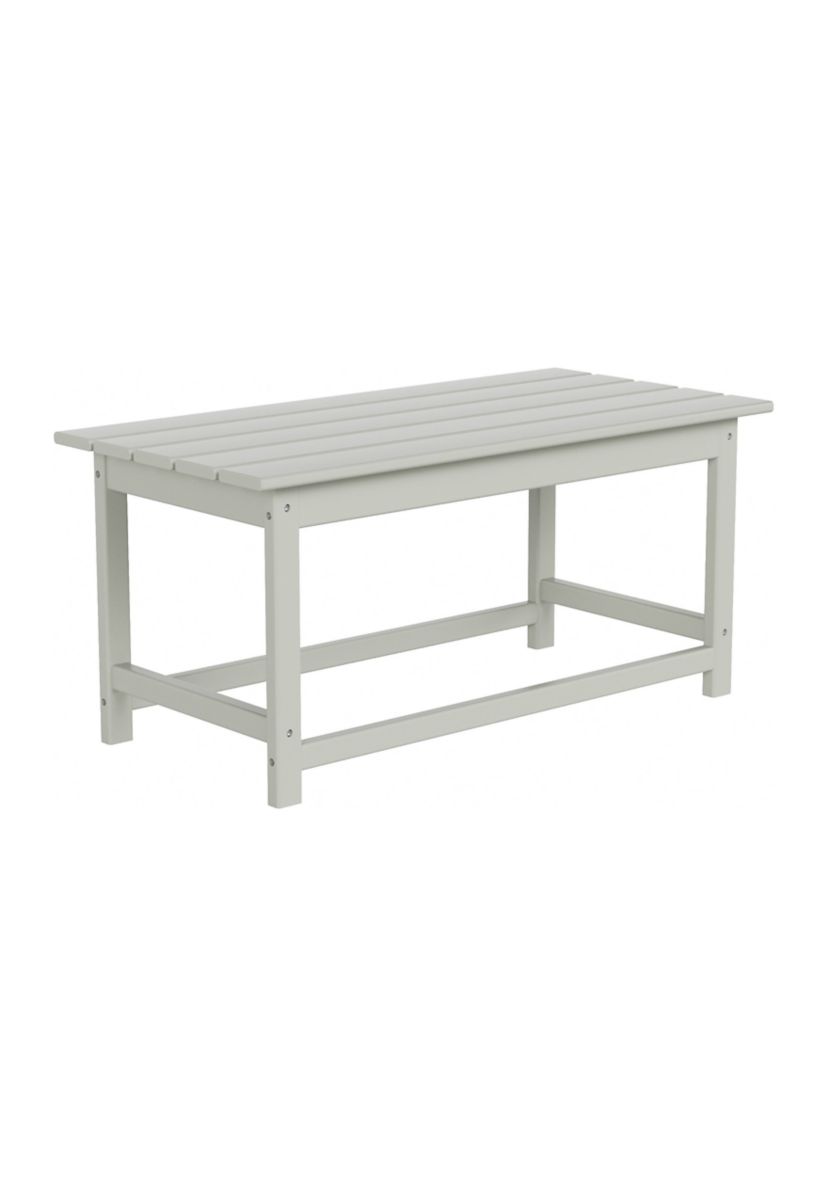 All-Weather Outdoor Rectangular HDPE Adirondack Coffee Table