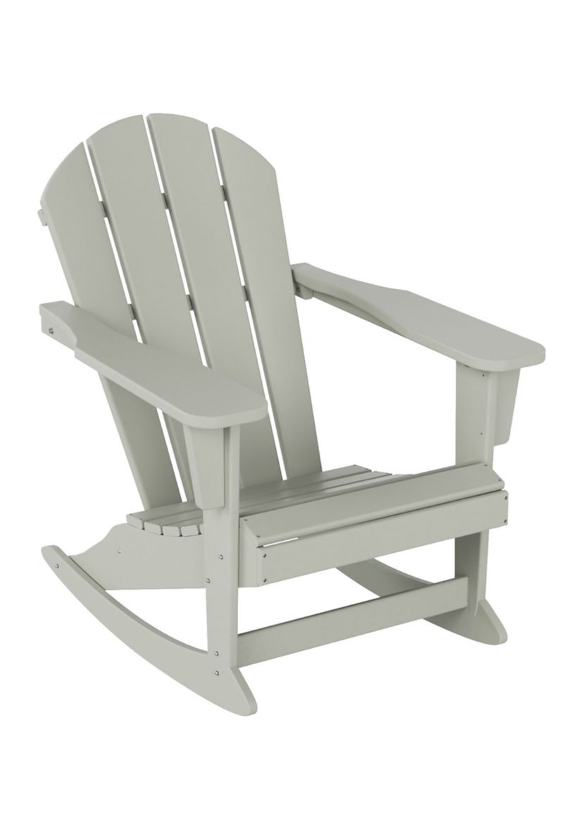 Outdoor All-Weather HDPE Rocking Adirondack Chair