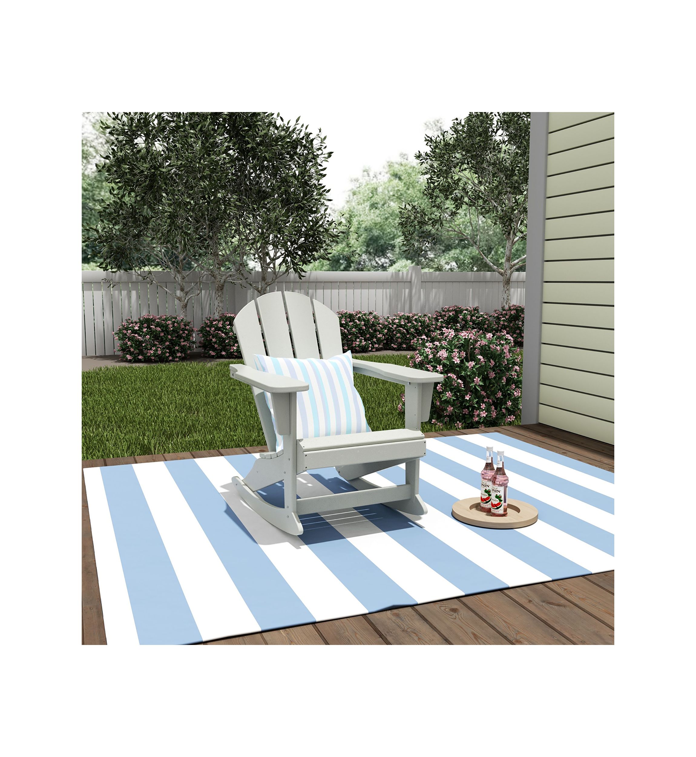 Outdoor All-Weather HDPE Rocking Adirondack Chair