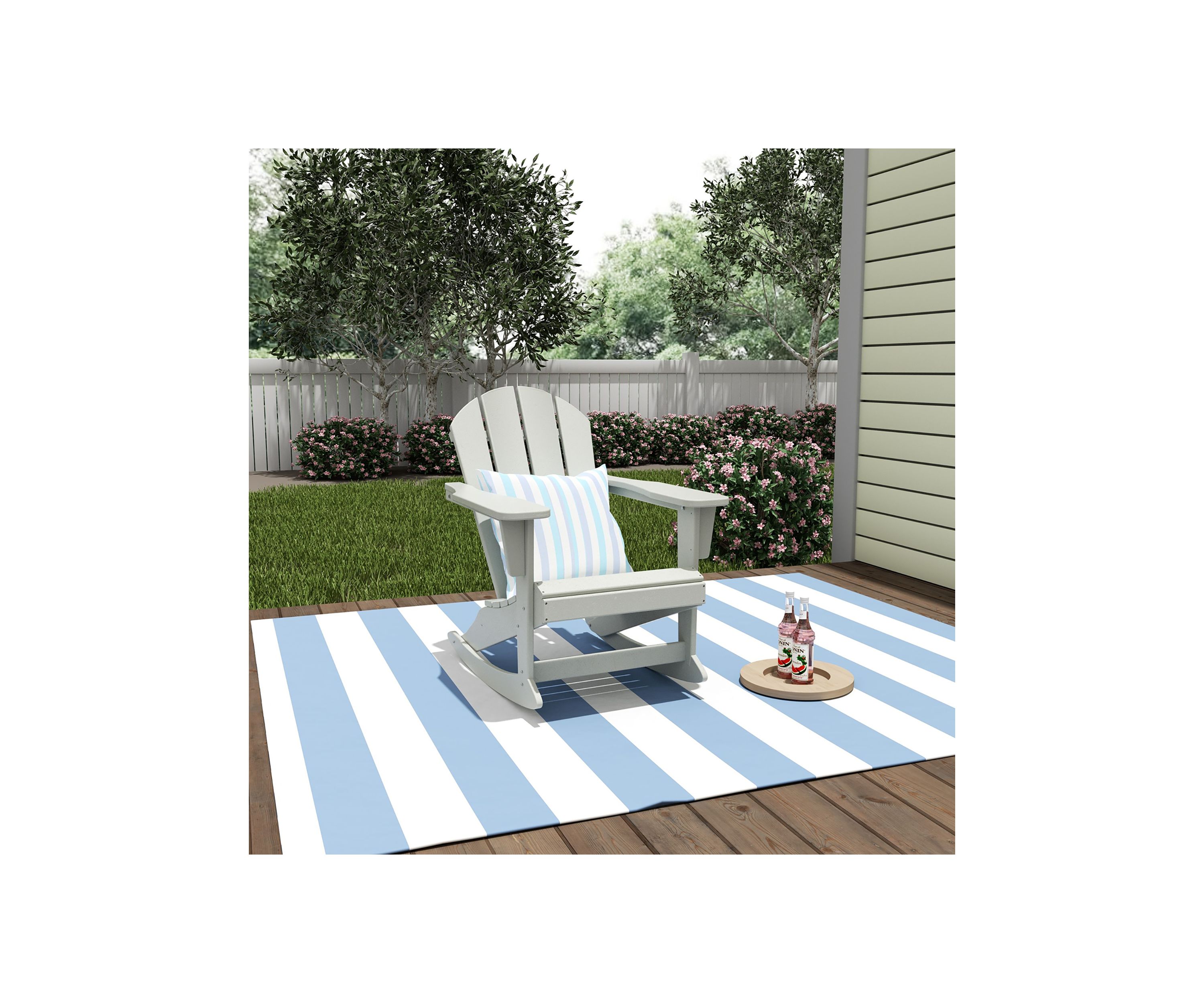 Outdoor All-Weather HDPE Rocking Adirondack Chair