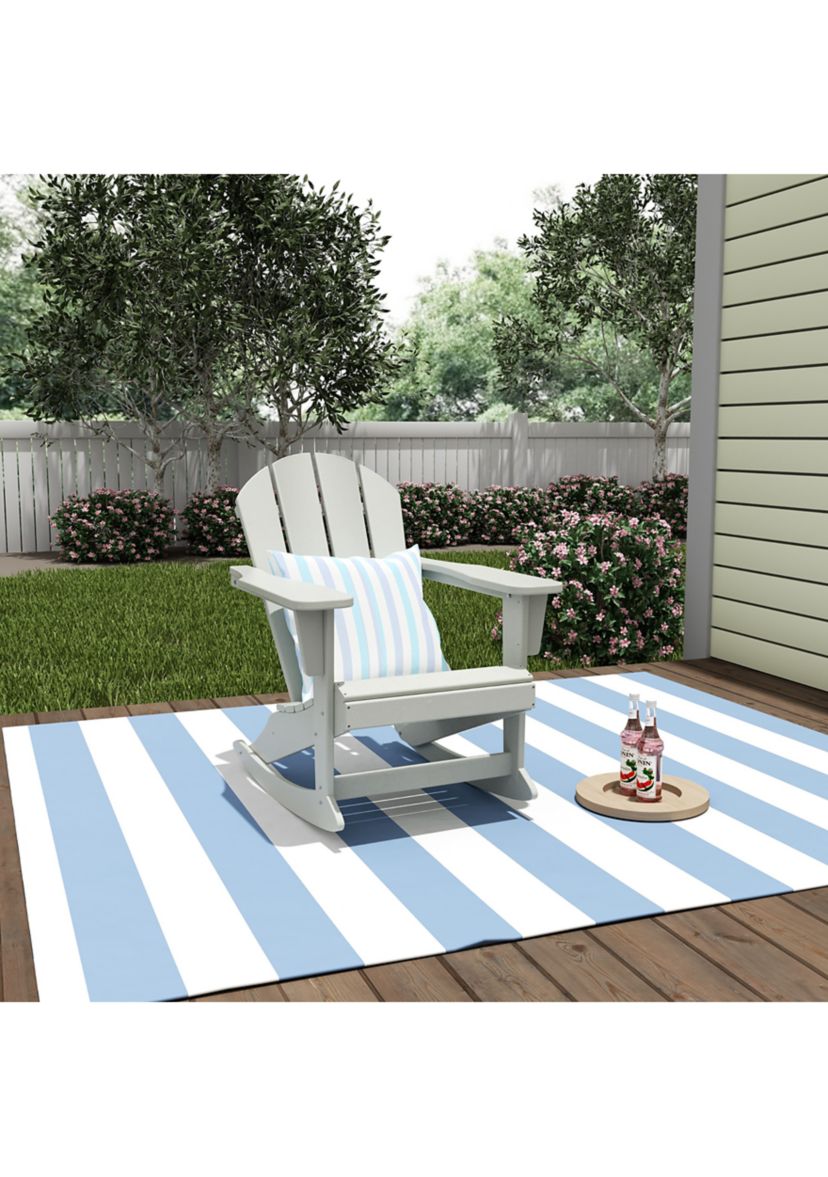 Outdoor All-Weather HDPE Rocking Adirondack Chair