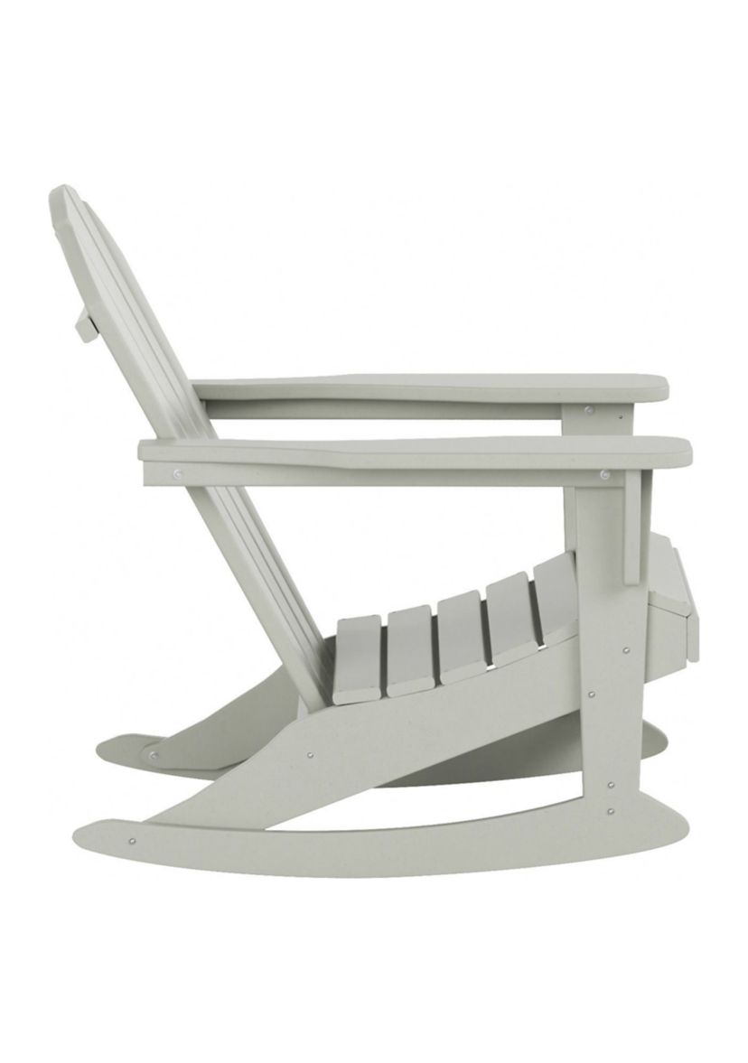Outdoor All-Weather HDPE Rocking Adirondack Chair