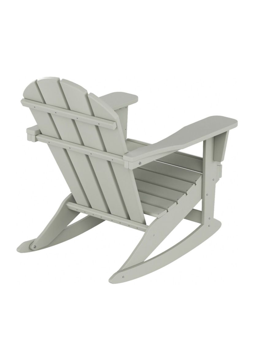 Outdoor All-Weather HDPE Rocking Adirondack Chair