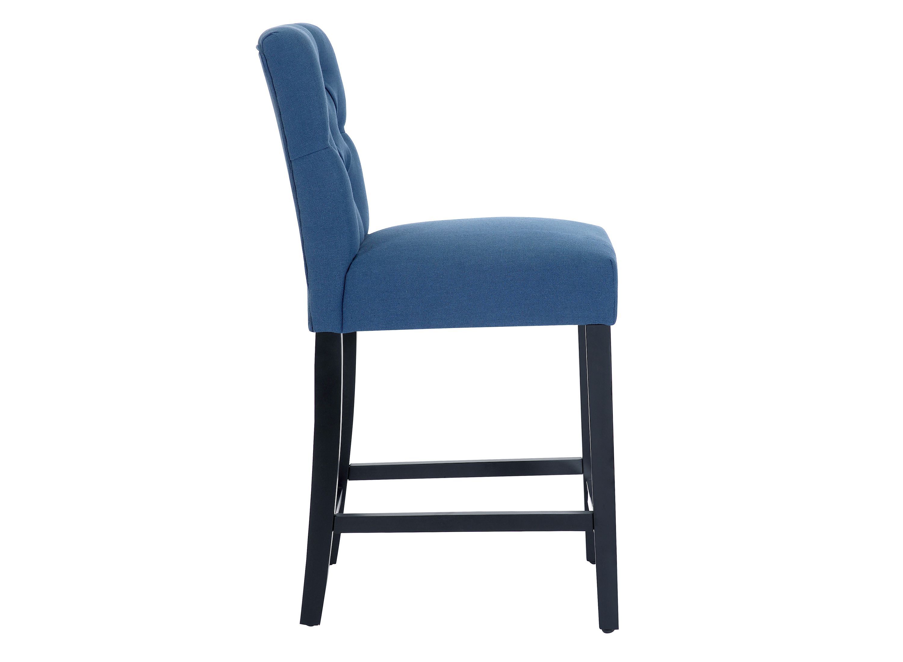 24" Linen Fabric Tufted Upholstered Bar Stool