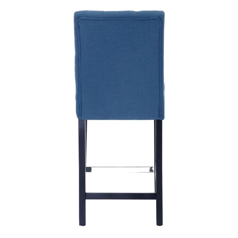 24" Linen Fabric Tufted Upholstered Bar Stool